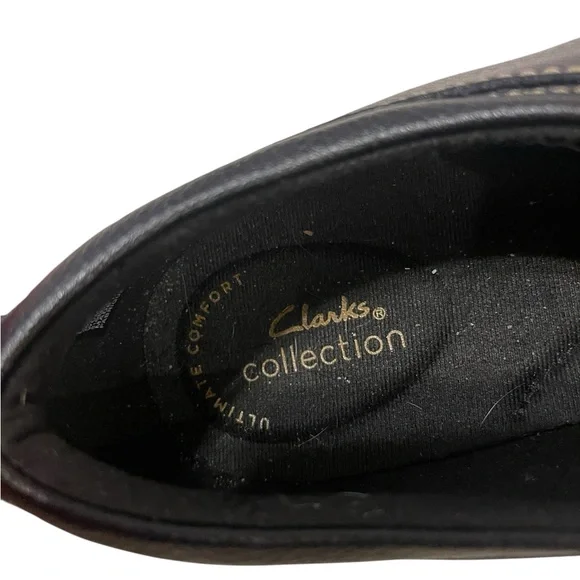 Clarks Ashland Black Leather Slip-On Loafers Shoes - Picture 4 of 5